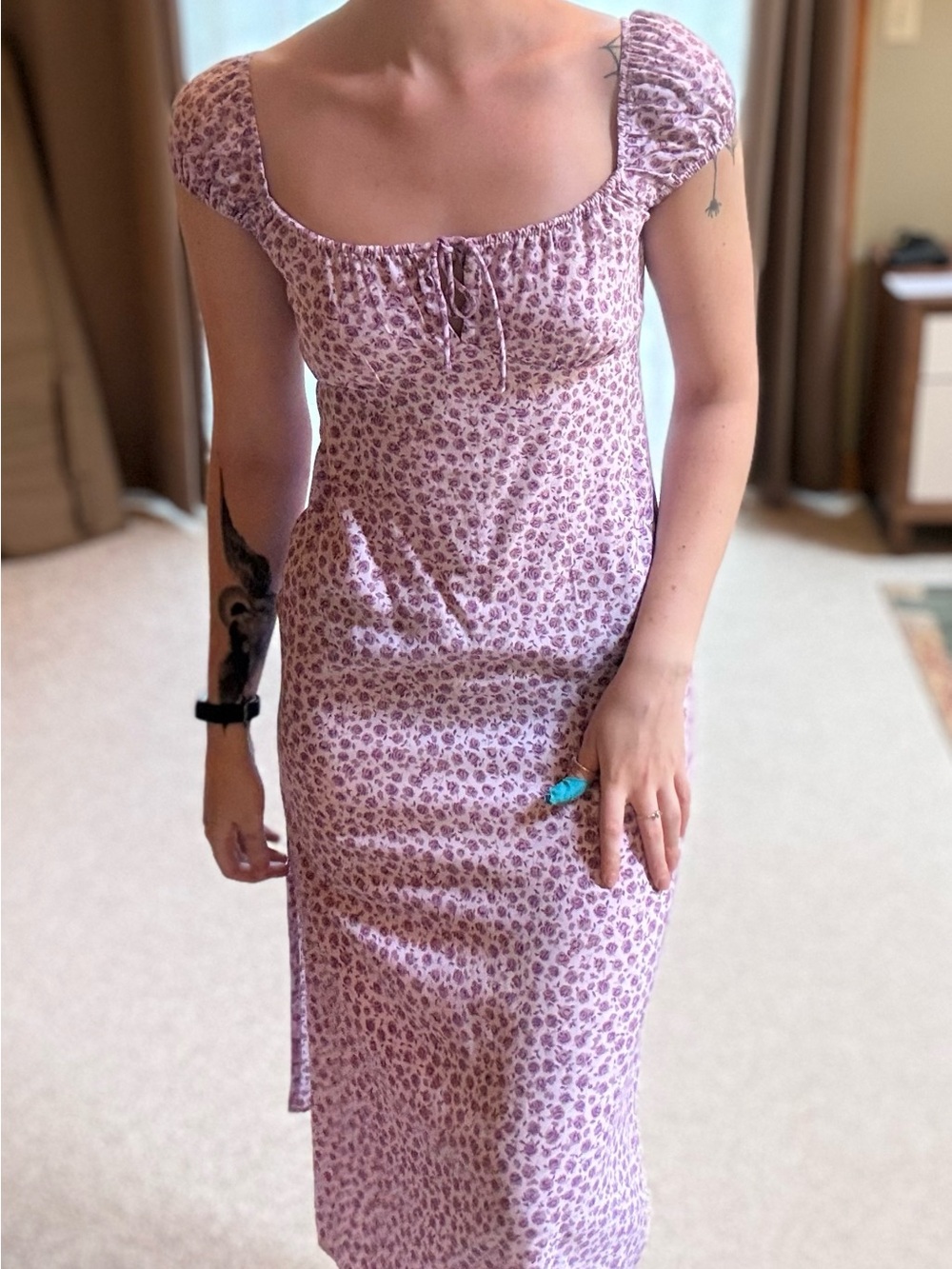 Motel Rocks Purple Midi Dress
